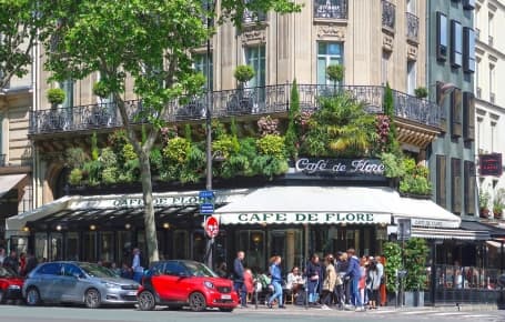 Café de Flore în Saint-Germain-des-Prés