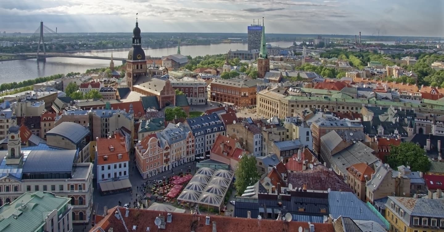Capitala Riga și fluviul Daugava
