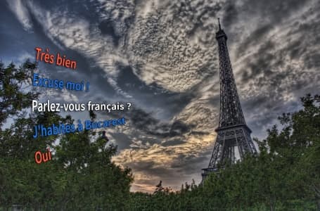 Turnul Eiffel și cuvinte alăturate în limba franceză