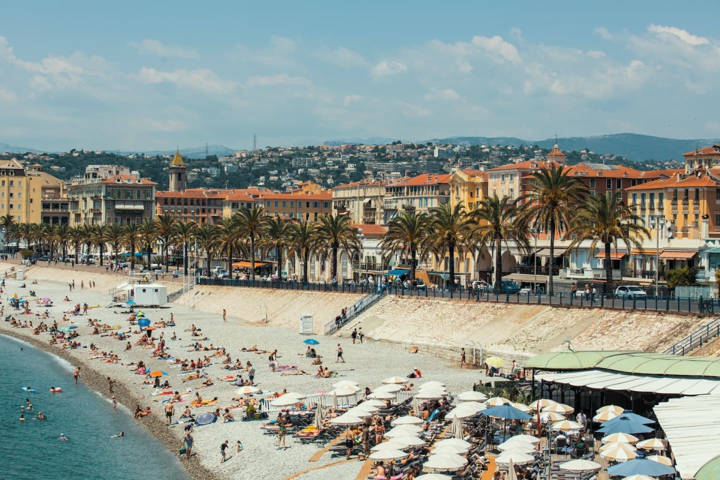 Promenade des Anglais și plaja din Nisa