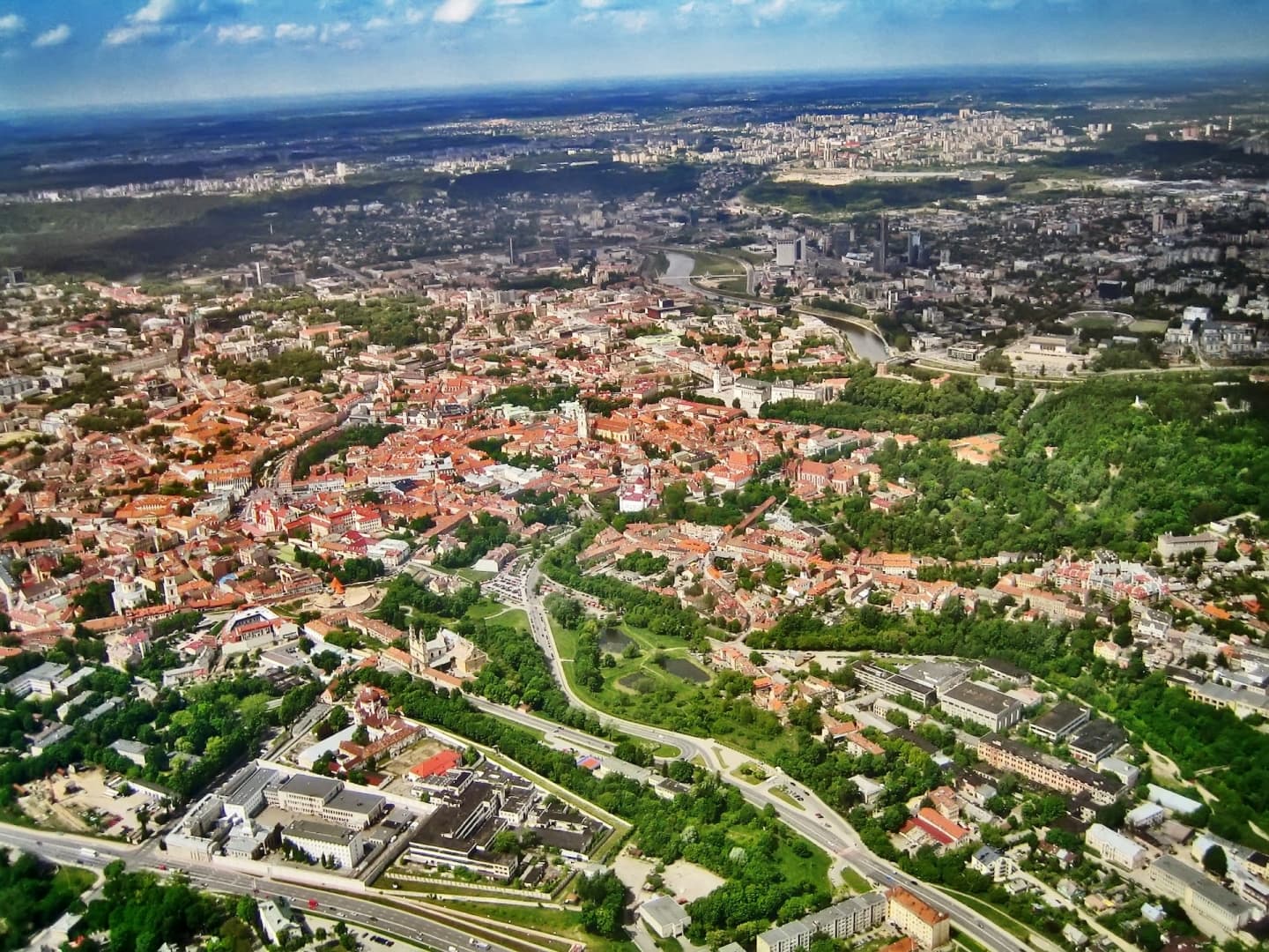 Panoramă aeriană Vilnius