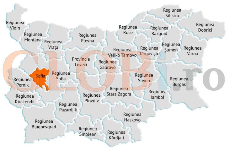Hartă online a regiunilor Bulgariei
