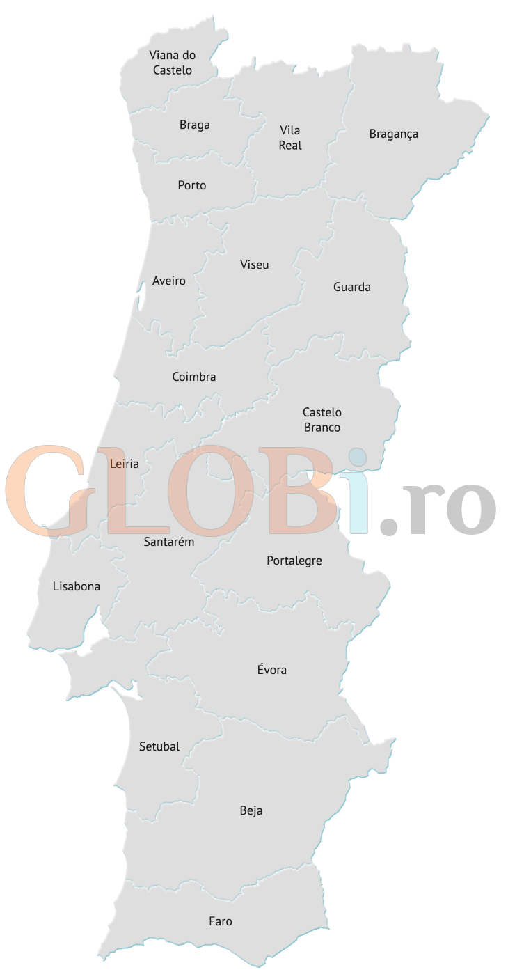 Harta online regiuni Portugalia