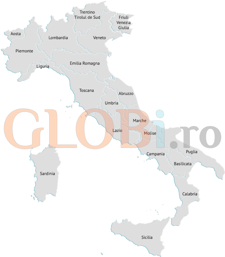 Hartă online regiuni Italia