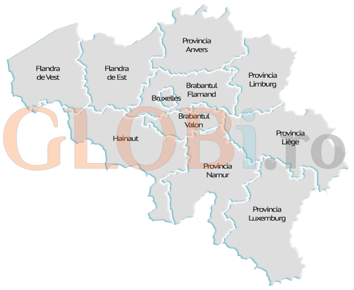 Harta online a provinciilor din Belgia