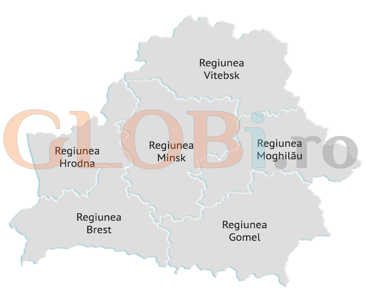 Hartă online a regiunilor Belarus