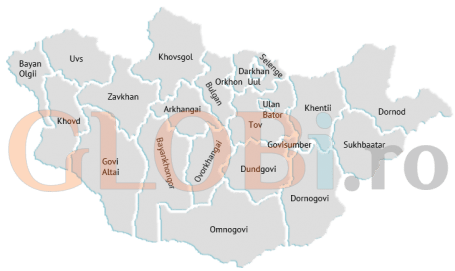 Harta online a regiunilor Mongoliei