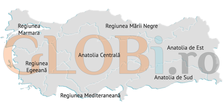 Hartă online regiuni Turcia