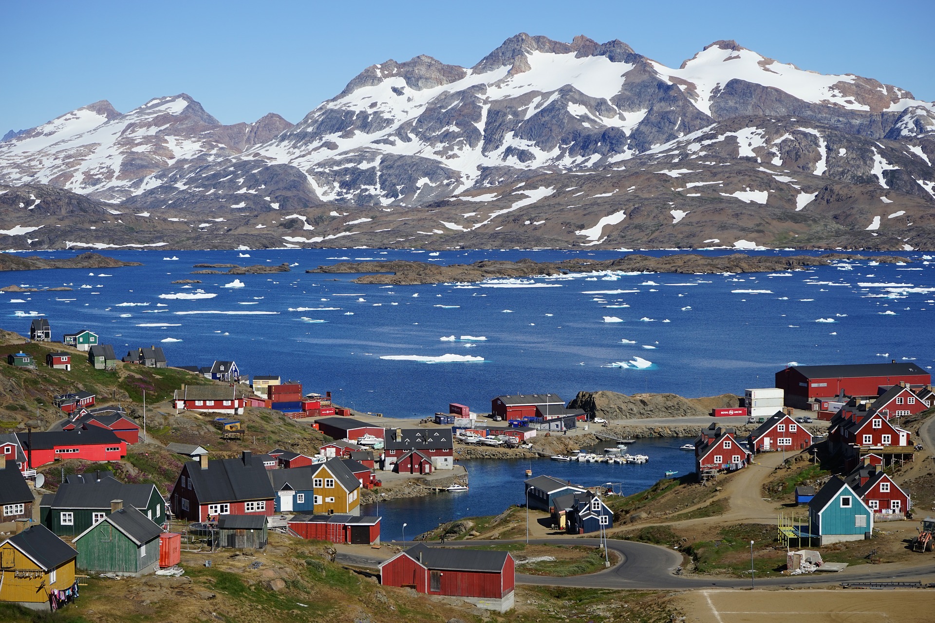 O așezare în estul insulei Groenlanda